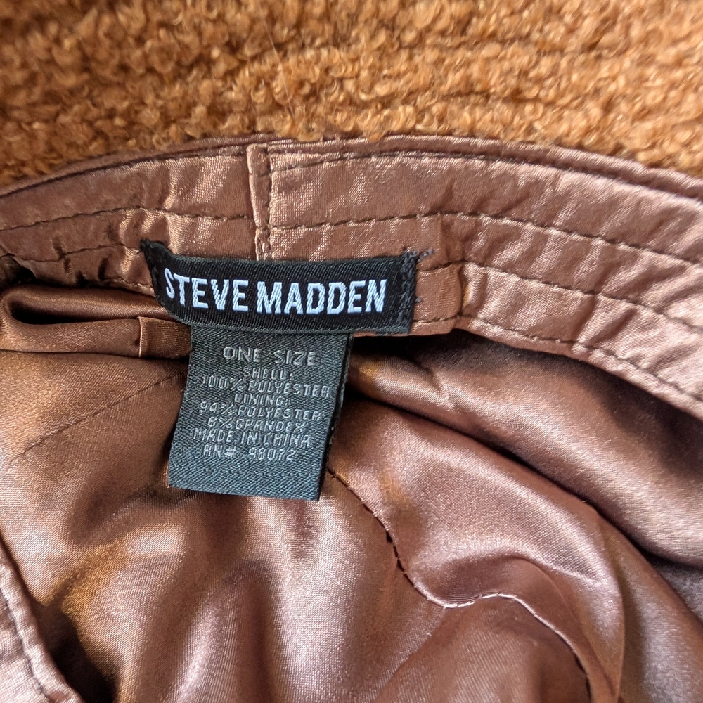 Steve Madden Teddy Bucket Hat‎ | One Size | Camel Brown - Picture 3 of 4